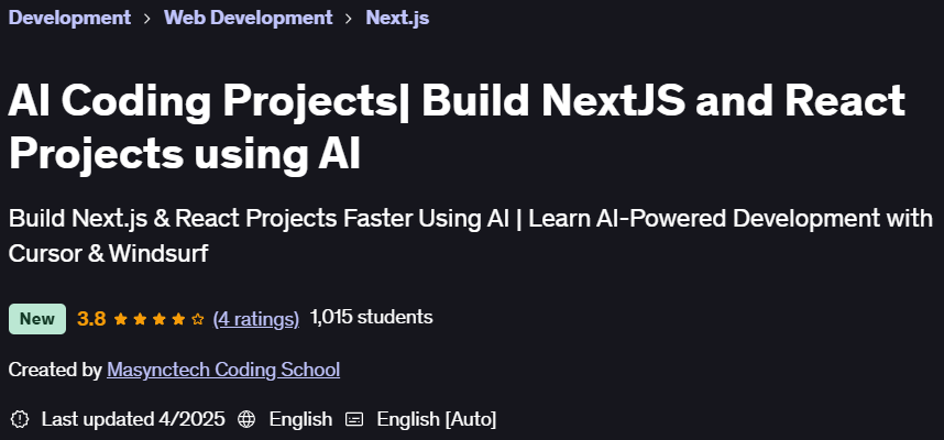 Pictures · Udemy — AI Coding Projects| Build NextJS and React Projects using AI 2025-4