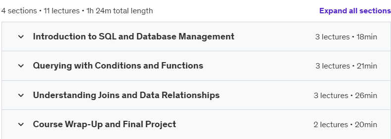 Course topics · Mastering SQL: From Basics to Advanced 2024-8