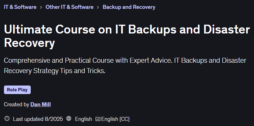 Bilder · Ultimate Course on IT Backups und Disaster Recovery 2025-7