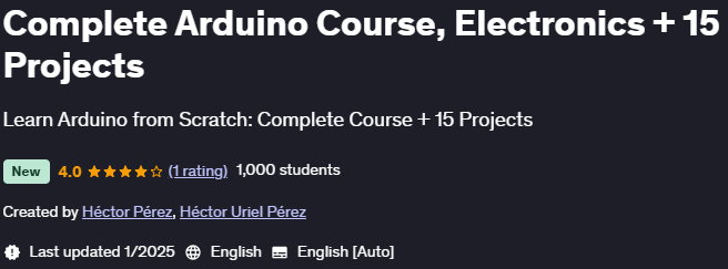 Pictures · Udemy — Complete Arduino Course, Electronics + 15 Projects 2025-1