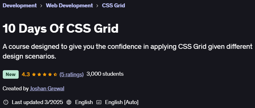 Pictures · Udemy — 10 Days Of CSS Grid 2025-1