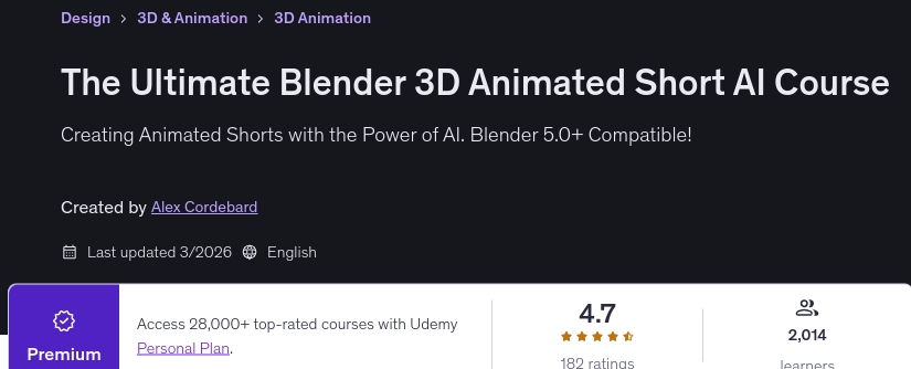Imágenes · El Ultimate Blender 3D animado corto AI Cursos 2026-3