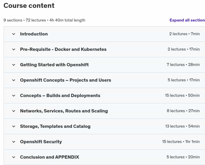 Course topics · OpenShift for the Absolute Beginners – Hands-on 2024-10