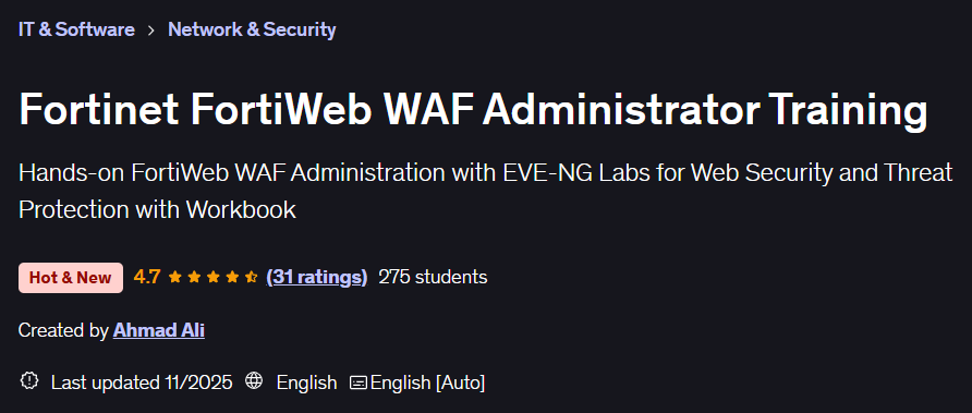 图片 · Fortinet FortiWeb WAF 管理员培训 2025-11