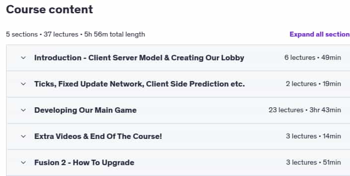 Course topics · Unity NEW Multiplayer Photon Fusion Game Development Course! 2025-2