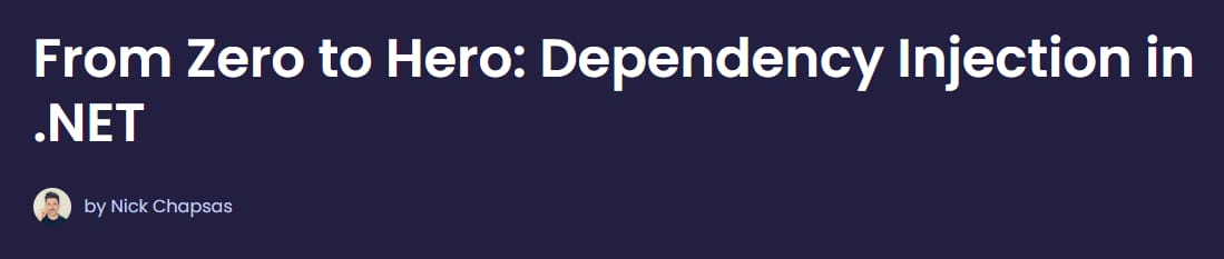 Pictures · Dometrain — From Zero to Hero: Dependency Injection in .NET 2024-5