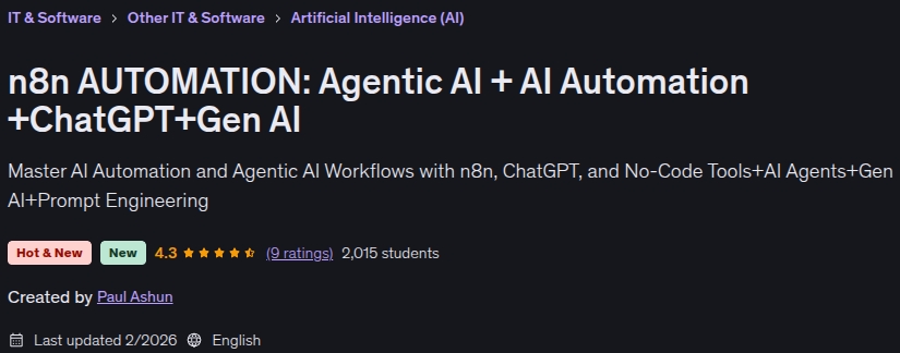 Imágenes · n8n La automatización: IA agéntica + AI Automatización +ChatGPT+ genes AI 2026-1