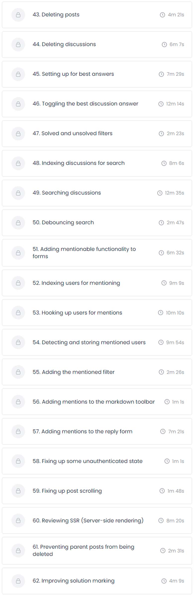 Course topics · Code Course – Build a Forum with Inertia and Laravel 2023-5