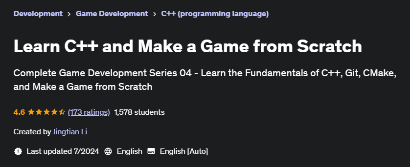 Pictures · Udemy — Learn C++ and Make a Game from Scratch 2024-7