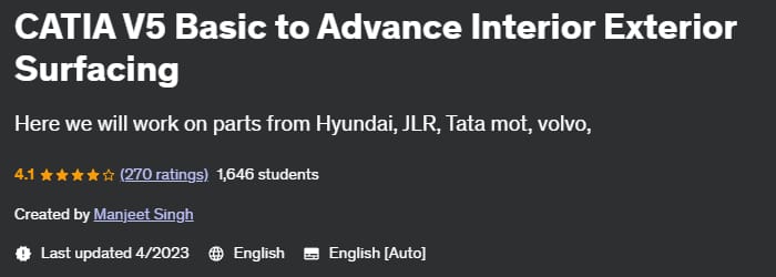 Pictures · Udemy — CATIA V5 Basic to Advance Interior Exterior Surfacing 2022-12