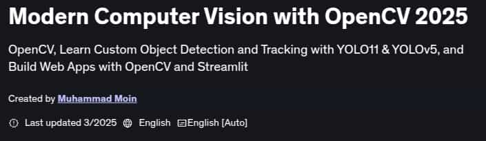 Bilder · Moderner Computer Vision mit OpenCV 2025 2025-3