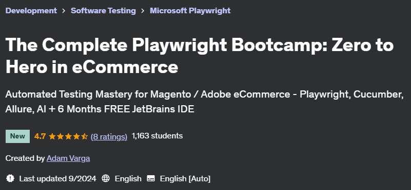 Pictures · Udemy — The Complete Playwright Bootcamp: Zero to Hero in eCommerce 2024-8