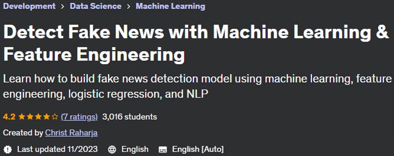Pictures · Udemy — Detect Fake News with Machine Learning & Feature Engineering 2023-11