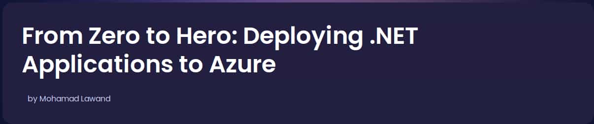 Pictures · Dometrain — From Zero to Hero: Deploying .NET Applications to Azure 2024-11