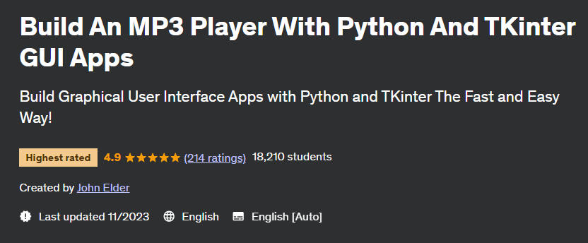Pictures · Udemy — Build An MP3 Player With Python And TKinter GUI Apps 2023-11