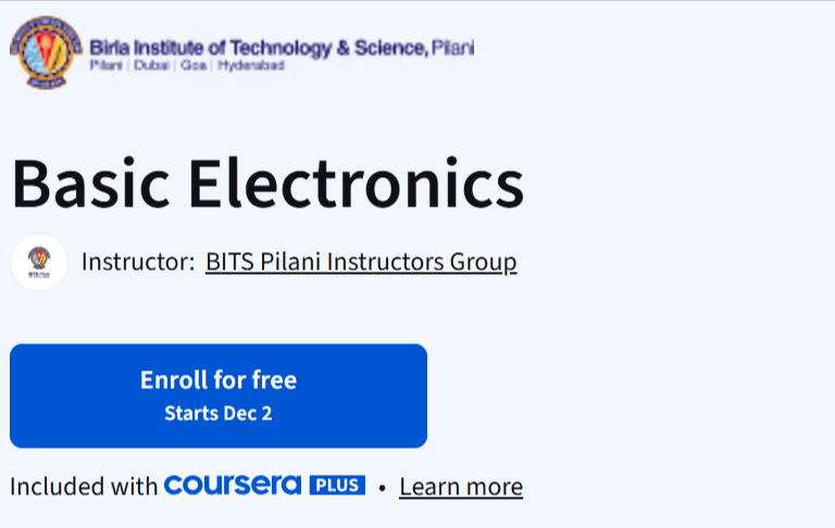 Pictures · Basic Electronics 2025-11