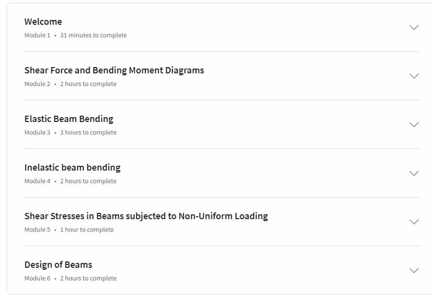 Course topics · Coursera — Mechanics of Materials III: Beam Bending 2024-10