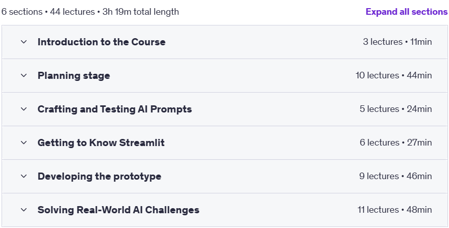 Course topics · LLM Engineering in Practice with Streamlit and OpenAI 2025-1