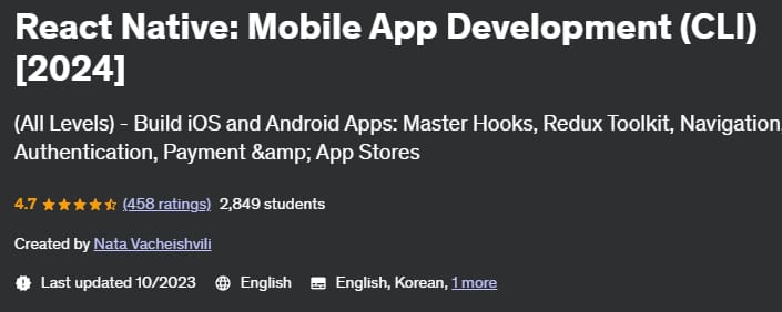 Pictures · React Native: Mobile App Development (CLI) [2024] 2023-5
