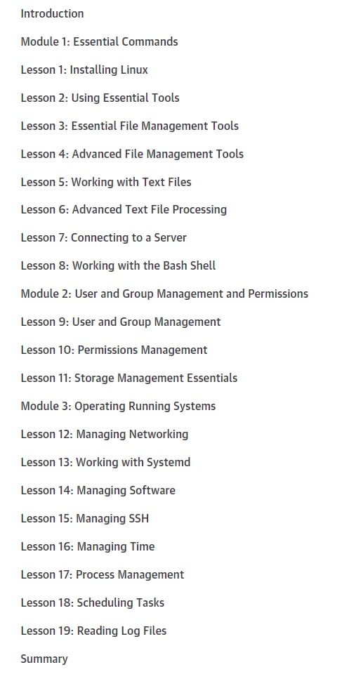 Course topics · Oreilly — Linux Fundamentals, 2nd Edition 2022-6