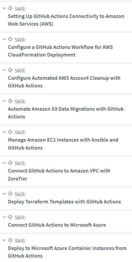 Course topics · CBTNuggets — GitHub Actions Tutorial: AWS & Azure Infrastructure Deployment Training 2023-6