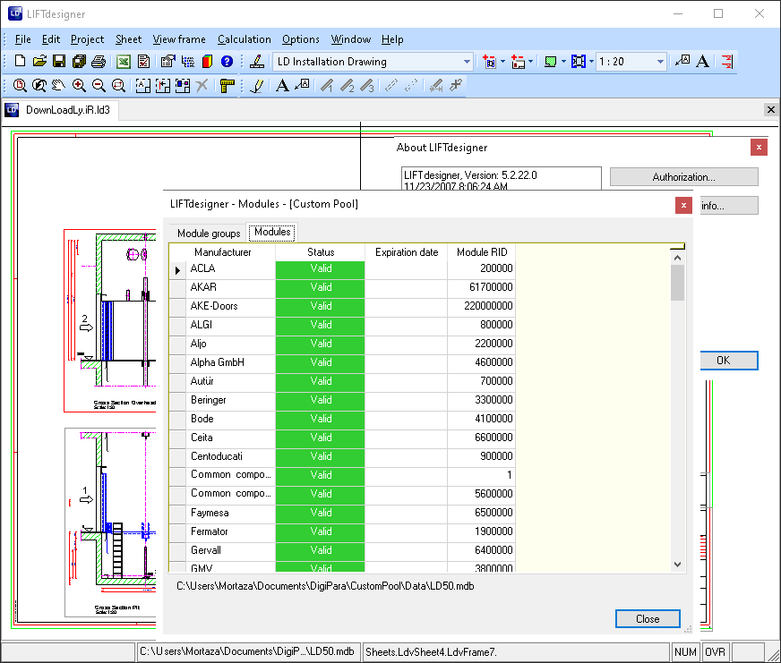 Pictures · LIFTdesigner 5.2.22 Corporate Suite
