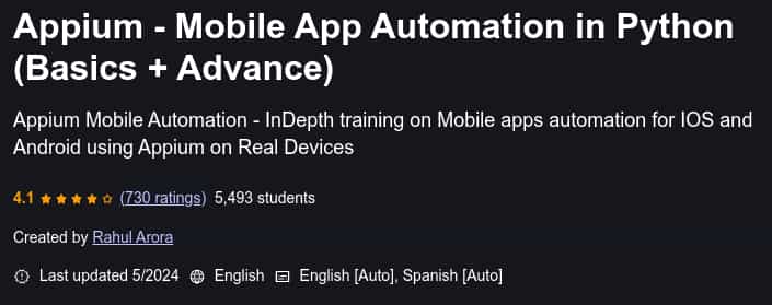 Pictures · Appium – Mobile App Automation in Python (Basics + Advance) 2024-5