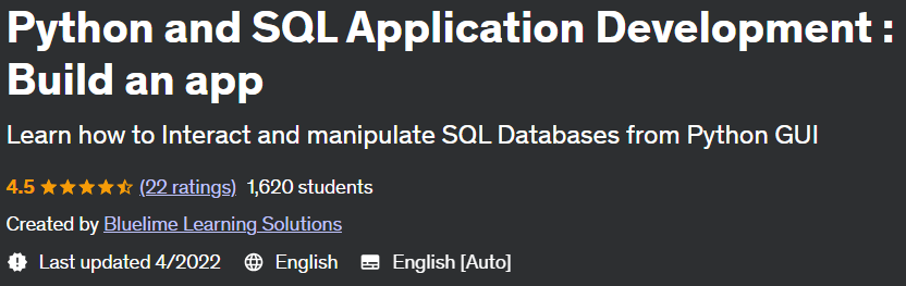 Pictures · Udemy — Python and SQL Application Development : Build an app 2023-5