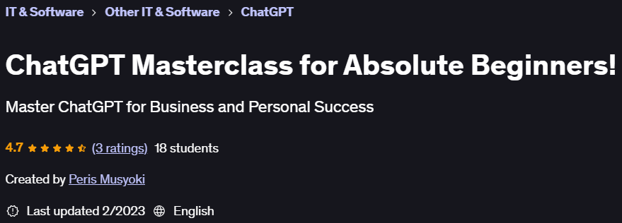 Pictures · ChatGPT Masterclass for Absolute Beginners! 2023-2