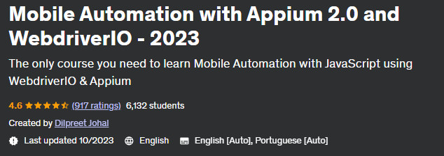 Pictures · Udemy — Mobile Automation with Appium 2.0 and WebdriverIO – 2023 2023-4