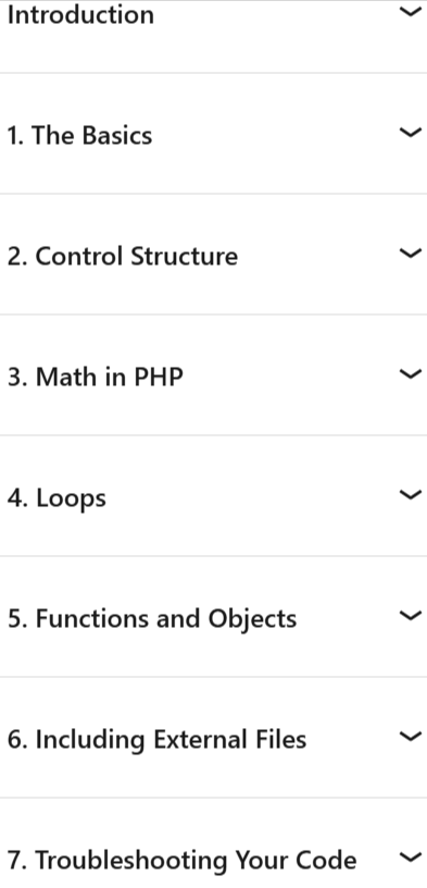 Course topics · LinkedIn — Learning PHP: Building Dynamic Websites from Core Concepts to Applications 2025-3