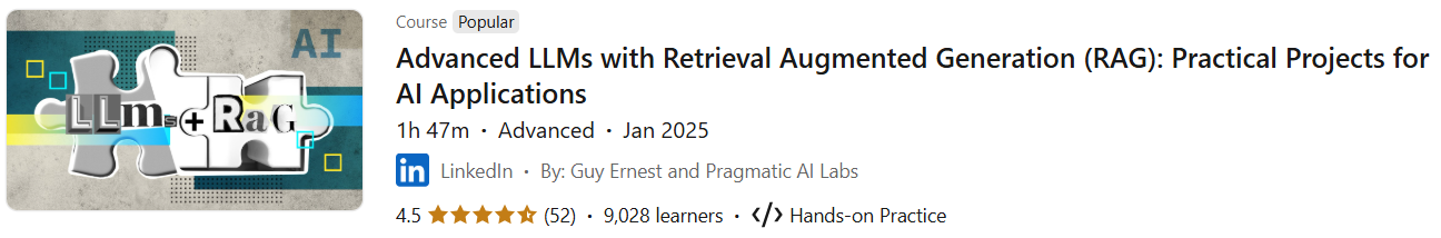 Pictures · Advanced LLMs with Retrieval Augmented Generation (RAG): Practical Projects for AI Applications 2025-1