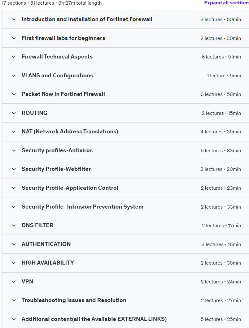 Course topics · Mastering Firewall Configuration and Management 2023-11