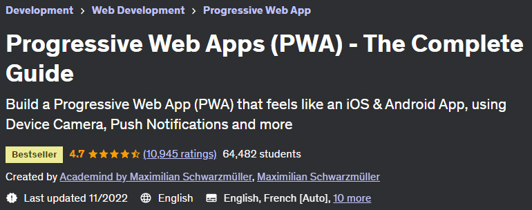 Pictures · Udemy — Progressive Web Apps (PWA) – The Complete Guide 2022-11