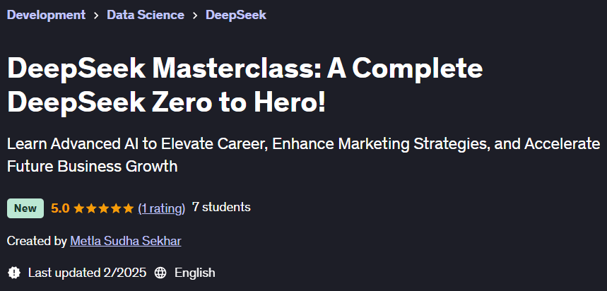 Pictures · Udemy — DeepSeek Masterclass: A Complete DeepSeek Zero to Hero! 2025-1