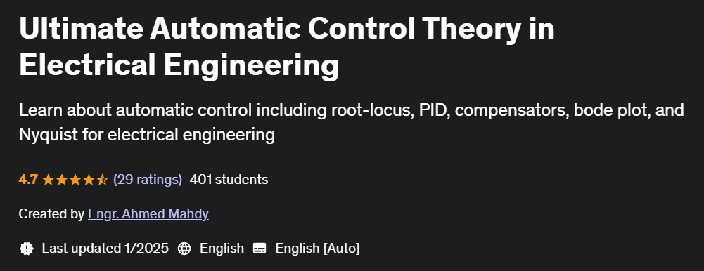 Pictures · Ultimate Automatic Control Theory in Electrical Engineering 2025-1