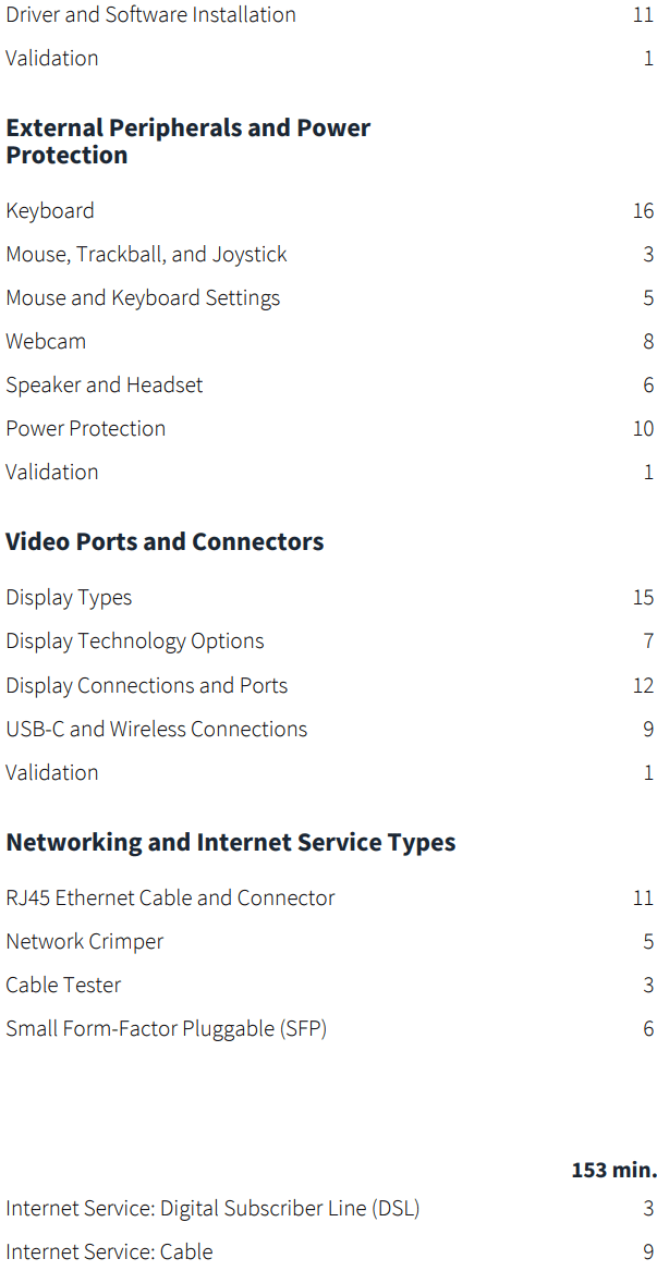 コースのトピック · CBT ノート - CompTIA テクノロジー+(FC0-U71)オンライントレーニング 2025-3