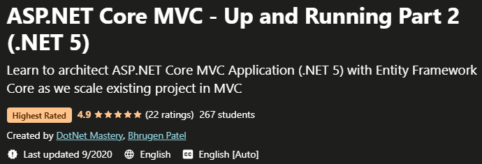 Pictures · Udemy — ASP.NET Core MVC – Up and Running Part 2 (.NET 5) 2020-9