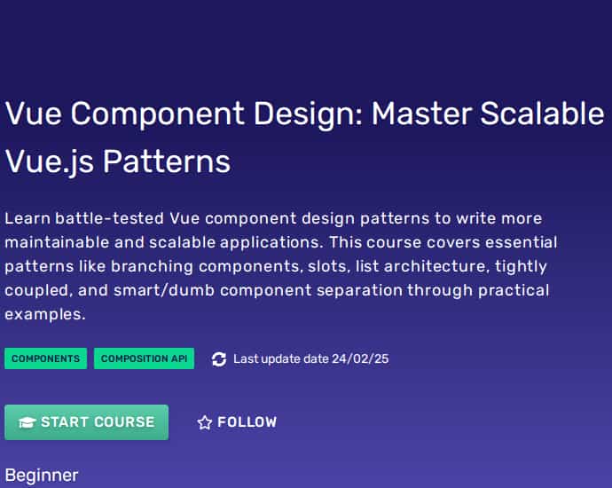 Pictures · Vueschool – Vue Component Design Master Scalable Vue.js Patterns 2025-2