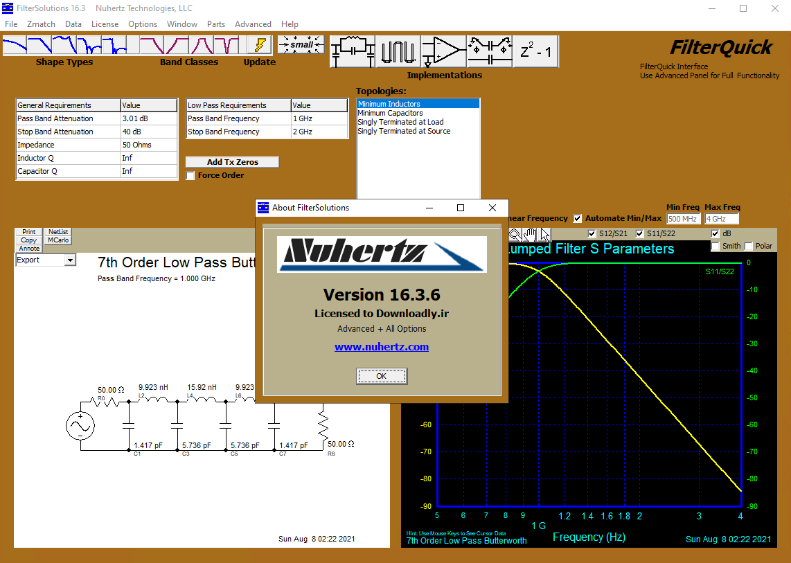 Pictures · Nuhertz Filter Solutions 2019 16.3.6