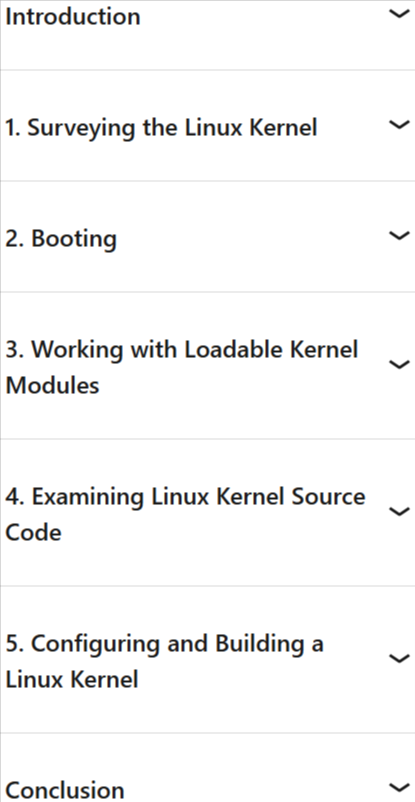 Course topics · LinkedIn — Advanced Linux: The Linux Kernel 2024-12