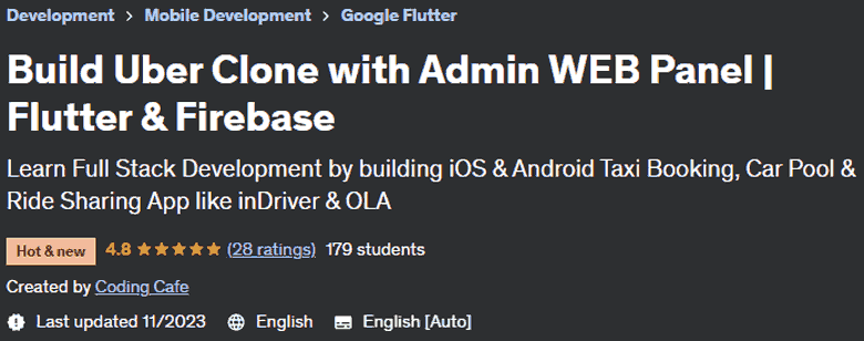 Pictures · Udemy — Build Uber Clone with Admin WEB Panel | Flutter & Firebase 2023-11