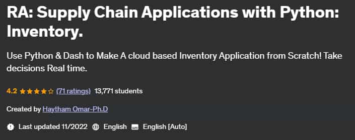 Pictures · Udemy — RA: Supply Chain Applications with Python: Inventory. 2021-8