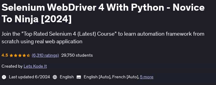 Pictures · Selenium WebDriver 4 With Python – Novice To Ninja [2024] 2024-6