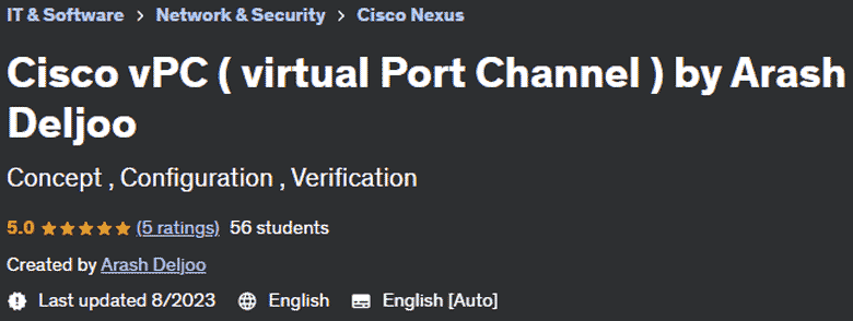 Pictures · Udemy — Cisco vPC ( virtual Port Channel ) by Arash Deljoo 2023-8