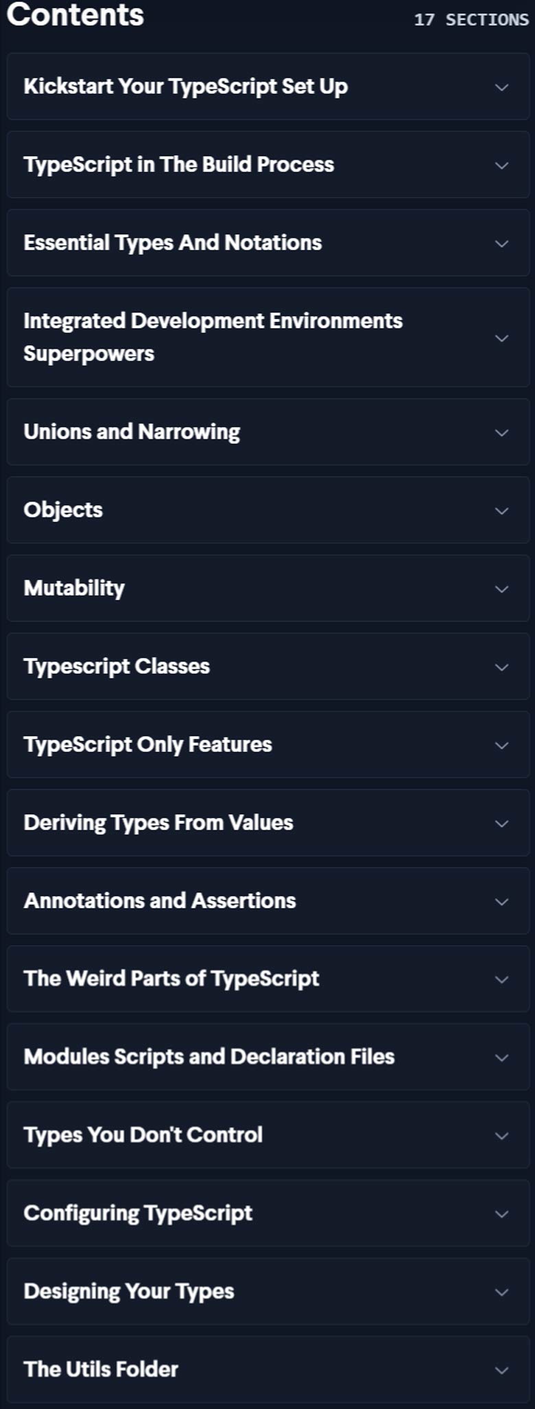 Course topics · Total TypeScript – TypeScript Pro Essentials 2024-7