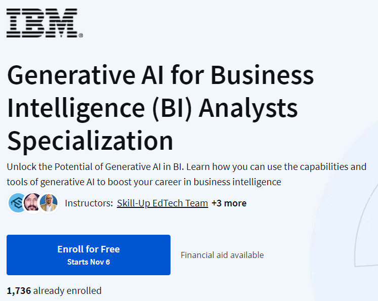 Pictures · Coursera — Generative AI for Business Intelligence (BI) Analysts Specialization 2024-10
