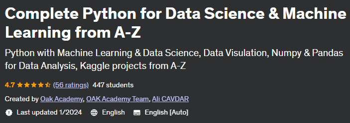 Pictures · Complete Python for Data Science & Machine Learning from A-Z 2023-5