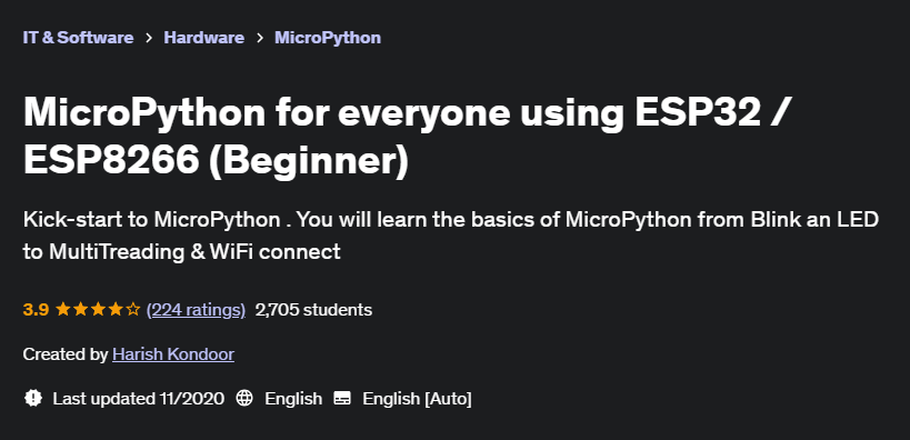 Pictures · Udemy — MicroPython for everyone using ESP32 / ESP8266 (Beginner) 2020-7