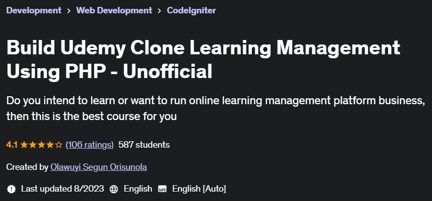 Pictures · Udemy — Build Udemy Clone Learning Management Using PHP – Unofficial 2023-8